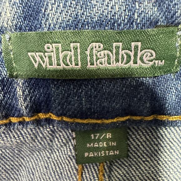 Wild Fable Shorts High-Rise Rolled Cuff Denim Size 17R Blue Jean Raw Hem - Picture 5 of 8